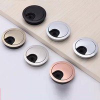 Cache-câble de bureau moderne de haute qualité en alliage de zinc 80 mm, passe-câble durable pour chambre, hôtel, hôpital