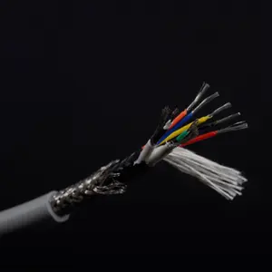 Cabo cozido duplo 27 awg 2s + 5c, cabo ecg cozido, jaqueta tpu od 6.0