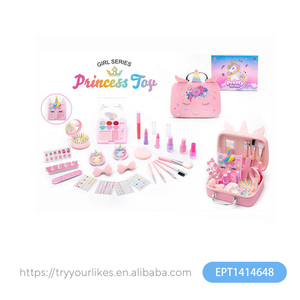 EPT Maison de jeu éducative <span class=keywords><strong>licorne</strong></span> pour filles: nouveau cosmétique, accessoires d'art d'ongle, peigne de couleur de visage avec sac à main - Product Image 2