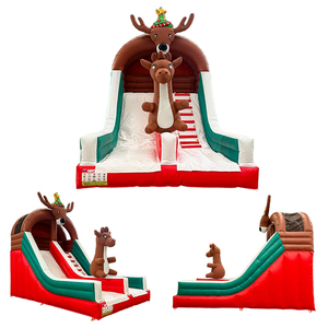 Tobogán Inflable Navideño para Exteriores, Castillo Inflable Comercial, Casa de Brinco para Niños, Alquiler para Fiestas - Product Image 3