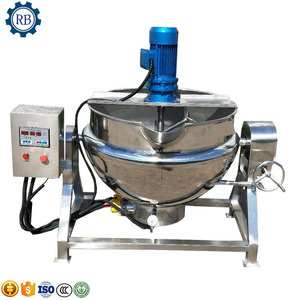 Chaudière de cuisson électrique/à vapeur en acier inoxydable avec agitateur, utilisée pour la fabrication de confiture et de sucre - Product Image 6