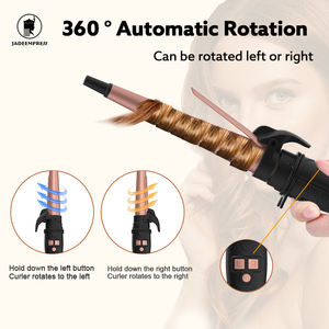 <span class=keywords><strong>Precio</strong></span> al por mayor de alta calidad de cerámica PTC moda eléctrica rizadores de pelo LCD rotación automática gran ola personalizable rizador de hierro - Product Image 2