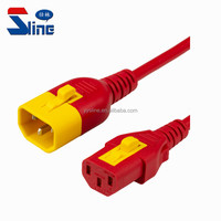 Vente d'usine IEC320 standard v-lock C14 à C13 câble d'alimentation v-verrouillage C14 à C13 prise de cordon d'alimentation pour UPS ou PDU 10A 250V ~