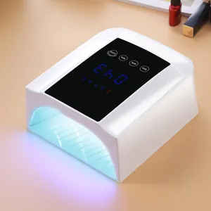 2023 New Design 72w Led Nail Lamp White Rechargeable Wireless Uv Nail Lamp For Nail Polish Dry