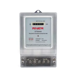 Drie Fase Vier Draad Elektronische Energie Meter Actieve Wattuur Meter Energie Meter Lcd-Scherm Met Rs485