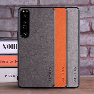 Tissus de luxe étui résistant aux rayures pour <span class=keywords><strong>Sony</strong></span> Xperia <span class=keywords><strong>XZ3</strong></span> XZ4 couverture en cuir souple pour Xperia 1 III 5 10 IV Ace Pro étui - Product Image 1