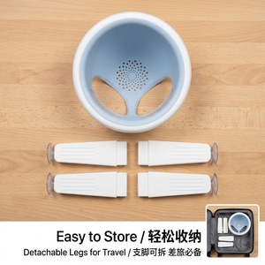 Baby Bath <b>Stool</b> Blue 0-12 Months Folding Bath Seat For Infant Toilet Use - Product Image 3