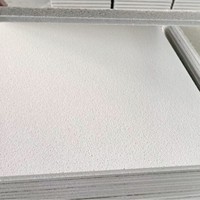 Panneau acoustique en laine minérale carré, design moderne, peinture blanche, léger, insonorisant, ignifuge, classe Acoustic Panel