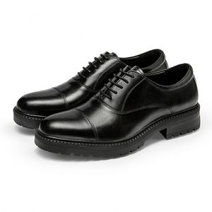 Fall New Style Top-Grain Cowhide Men's Business & Formal <b>Shoes</b> Wedding Dress <b>Shoes</b> <b>Height</b> <b>Increasing</b> Waterproof & Breathable - Product Image 2