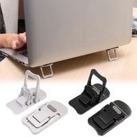 Support d'ordinateur portable auto-adhésif Portable clavier d'ordinateur en alliage de Zinc Invisible béquille support de bureau tablette pliable coussin de refroidissement