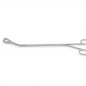 Pinces VATS Foerster courbées gauche en acier inoxydable, mâchoires ovales dentelées de 20 mm, tige de 10 mm, WRatchet, longueur de travail de 9,5'' (24 cm), longueur de travail de 13,5'' - Product Image 1