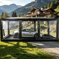 Tente de garage pour voiture en PVC personnalisée, imperméable, résistante au vent, housse de voiture gonflable transparente pour extérieur