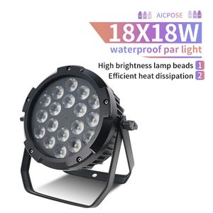 AICPOSE - Foco LED Par de 18 x 18 W, 6 en 1, de Aluminio Fundido a Presión, Efecto Discoteca, Resistente al Agua, para Escenarios - Product Image 2