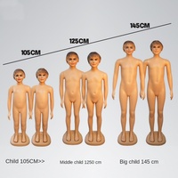 Mannequin de maquillage pour enfants en PE, corps entier, installation simple, modèle en plastique pour garçons et filles