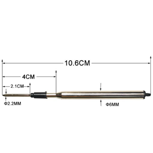 2pcs Recharge de stylo à bille à pointe bleue M16 pour stylo à bille <span class=keywords><strong>LAMY</strong></span> Encre allemande - Product Image 2