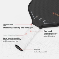 Vente en gros : Ensemble de raquettes de pickleball individuelles en panneau de peinture à particules de fibre de carbone 3K de 16 mm d'épaisseur, noyau en nid d'abeille PP, pour l'entraînement