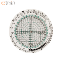 Cursos de aviación Pilotos CR3 Computadora de Vuelo Circular Gráfico WAC Plotter de navegación aérea