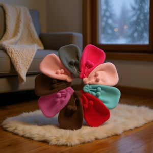 Bouillotte 2L avec housse en flanelle douce et boule, couleurs assorties, chauffe-corps - Product Image 3