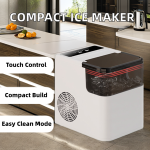 Máquina de Hielo Eléctrica de Doble Función con Control Táctil, Capacidad de 12 kg/día, Carcasa de Plástico Ligera para Hogar y Hoteles, Hielo Instantáneo - Product Image 5