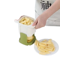Multifunctionele Plastic Groentechopper Huishoudelijke Handdruk Frietjes Snijder Uiensnijder Komkommer Aardappelsnijder Handleiding