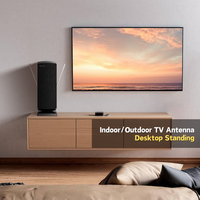 Antenne TV numérique HD longue portée Antop pour extérieur et intérieur avec gain de 27 dB et VHF amélioré pour la réception des chaînes de télévision locales