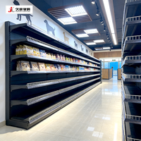 Étagères de supermarché JIUSHUN, rayonnages de marché, rayonnages métalliques robustes personnalisés pour supermarché