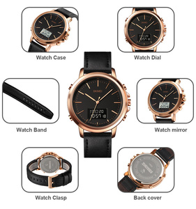 Relojes SKMEI 1652 con Correas de Metal y Cuero Genuino, Doble Hora, 3ATM, <span class=keywords><strong>Buena</strong></span> Venta - Product Image 4