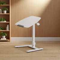 Bureau portable au design moderne, entièrement pliable, réglable en hauteur, avec roulettes dissimulées, inclinable et pliable pour le rangement, idéal pour le bureau
