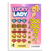 Tarjetas de Juego con Ventana para Navidad, Diseño Nuevo, Impresión Personalizada, Tarjetas de Raspar con 3 Ventanas, Tamaño Personalizado, Tarjetas de Raspar Lucky Lady