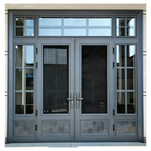 <span class=keywords><strong>Porte</strong></span> d'entrée de villa de luxe en alliage de zinc avec design personnalisé unique, anti-corrosion, couleur or rose, qualité sécurité supérieure - Product Image 6