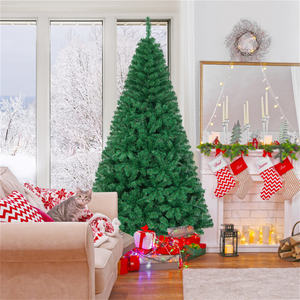 Árbol de Navidad Artificial Verde de Lujo de 7 Pies con Soporte Metálico para Decoración Navideña en Interiores y Exteriores, Personalizable y de Alta Calidad - Product Image 4