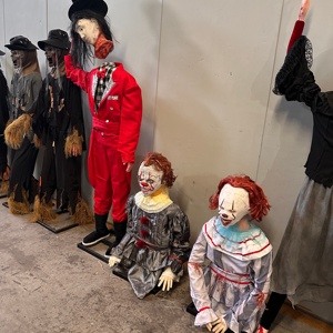 Accessoires de maison hantée, figurine de clown fantôme animatronique effrayante, décorations d'<span class=keywords><strong>Halloween</strong></span>, horreur, métal, intérieur/extérieur, centre commercial - Product Image 5
