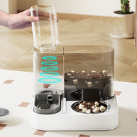 Distributeur automatique de nourriture pour chien et chat avec fontaine à eau, grande capacité, conteneur de stockage de nourriture pour animaux de compagnie, accessoires pour chiots