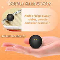 12 balles de squash 38 mm à double point jaune, balles de sport en caoutchouc professionnelles, petites, pour l'entraînement, la pratique et la compétition, fabriquées en Chine