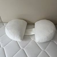 Oreiller de maternité en forme de U à largeur réglable, coton respirant, soutien ergonomique pour toutes les étapes de la grossesse, soutien corporel confortable