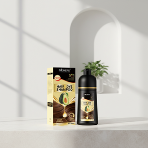 MOKERU Shampoo Colorante Rapido e Permanente, Tinta Naturale con Cressa e Avocado, <span class=keywords><strong>Senza</strong></span> <span class=keywords><strong>Ammoniaca</strong></span>, Copertura Capelli Grigi e Bianchi, 500ml - Product Image 2