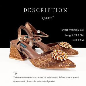 A matching set of evening bag <b>shoes</b> <b>with</b> drawstring chains and full-diamond flower-style heels.<b>shoes</b> - Product Image 3