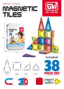 Set di 60 Blocchi Magnetici in Plastica, Tema Animali e Natura, Giocattoli Educativi STEM per Bambini, Gioco Montessori - Product Image 6