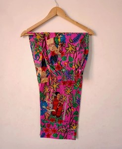 Women's Long Sleeve Floral <b>Printed</b> Full Length Nightgowns Turn-Down Collar Casual Sleepwear Summer 100% Cotton Knitted - Product Image 2