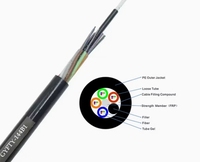Câble de fibre optique souterrain FTTH HODNAO GYFTY 24 cœurs non métallique non blindé, câble multicœur, gaine simple, certifié CE