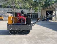 Mini-compacteur vibrant à double tambour pour asphalte et sol, 0,8 tonne, moteur Changchai, pompe