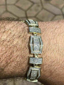 Nuevas Pulseras de Eslabones Personalizadas de Aleación, Unisex, con Cierre de Caja, Joyería de Boda de Moda, Venta al por Mayor, Estilo Hip Hop Lujoso BRILLIANT - Product Image 5