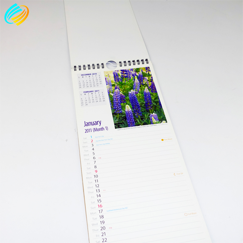 A2 fil l'avènement mur calendrier agenda impression sur demande personnalisée impression de catalogue