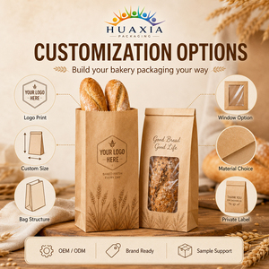 Bolsas de Papel Impresas Personalizadas para Panes de Levadura y Rústicos |   Papel Renovable, Opción de Tinta a Base de Agua, Entrega Rápida - Product Image 2