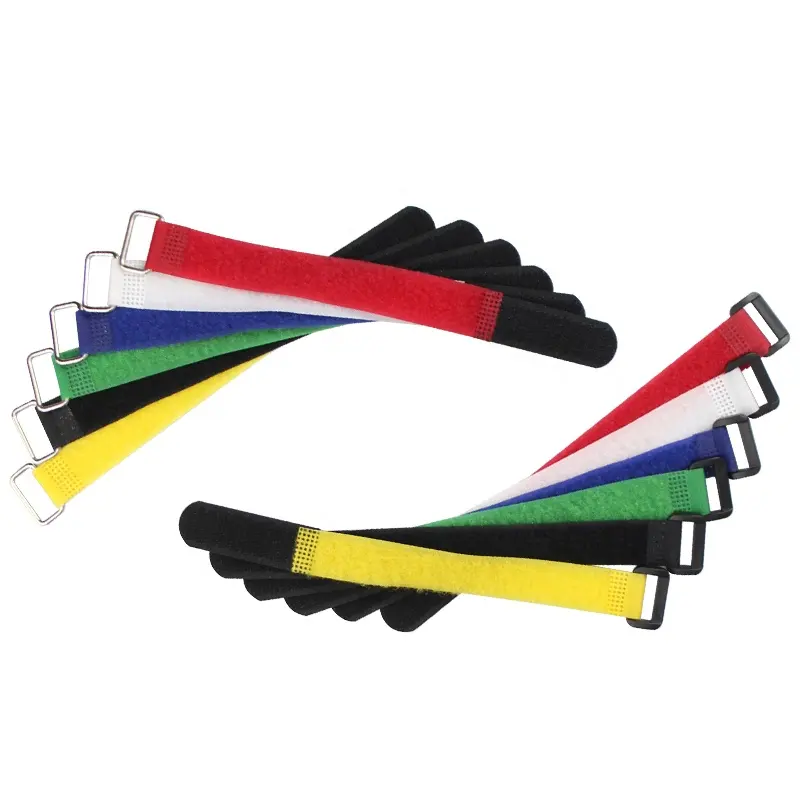 New Design Nylon Hook And Loop Cable Tie Strap Good Quantity Velcroes Custom Logo Printed Multi-Purpose USB Plastic Buckle