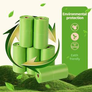 Sacs à déjections pour animaux de compagnie biodégradables et compostables en gros, pack familial personnalisé, avec poignée - Product Image 3
