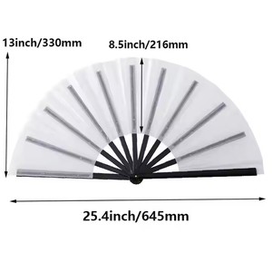 Éventails pliants personnalisés en plastique avec logo, colorés, faits à la main en bambou, classiques, pour festivals <span class=keywords><strong>de</strong></span> <span class=keywords><strong>musique</strong></span>, promotionnels, mariages, cadeaux écologiques - Product Image 3