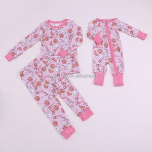 Pyjamas en bambou rayonne Spandex pour bambous, barboteuse avec fermeture éclair sur le devant, vêtements pour bébés - Product Image 6