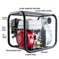 Pompa Air Bensin 7.5 hp Mesin Bensin Pompa Tekanan Tinggi 3 Inci