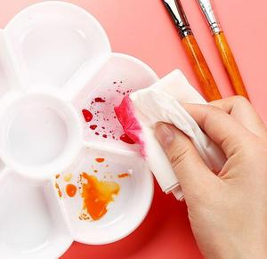 Grande taille 17cm Palette de forme de fleur plateau de Palette en céramique blanche pour mélange de <span class=keywords><strong>peinture</strong></span> à la <span class=keywords><strong>gouache</strong></span> aquarelle - Product Image 3